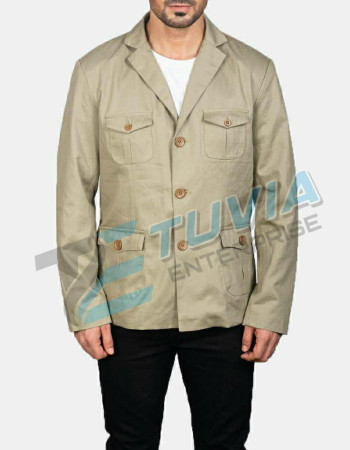 Men Leather Blazer