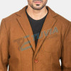 Men Leather Blazer