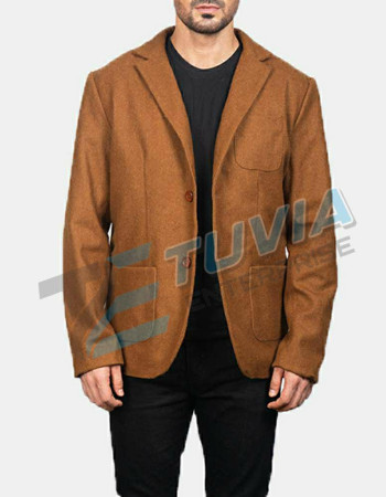 Men Leather Blazer