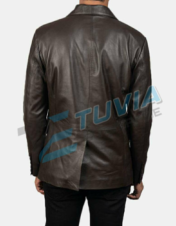 Men Leather Blazer
