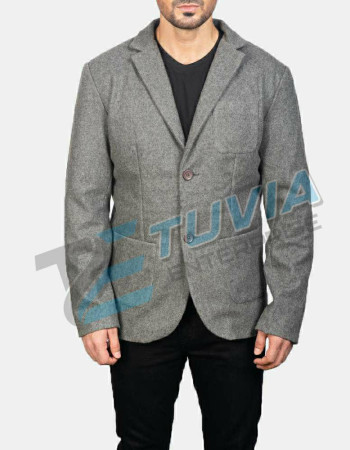 Men Leather Blazer