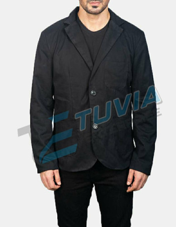 Men Leather Blazer